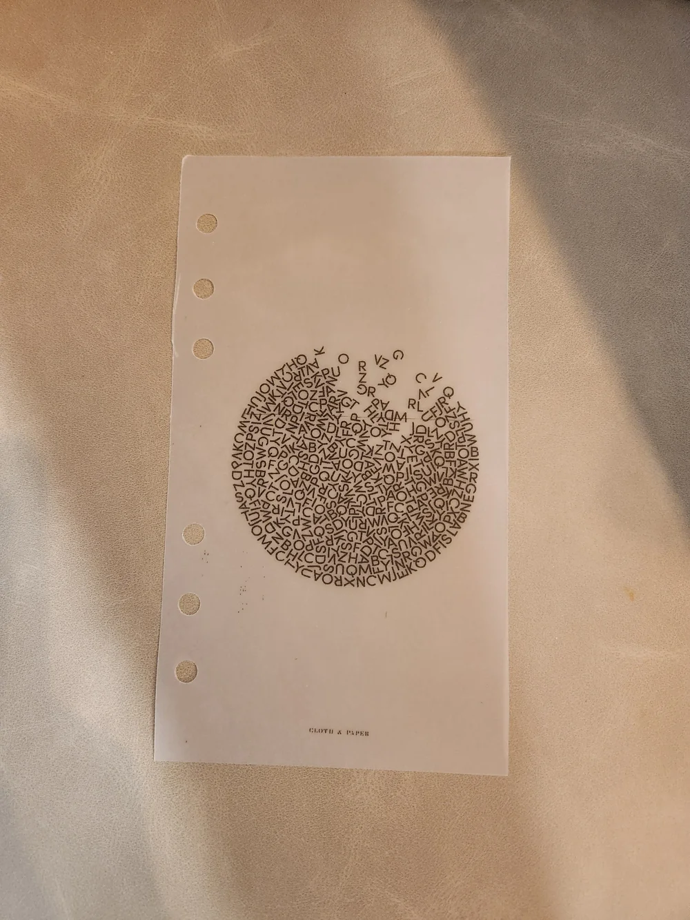 Personal Size Circle With Letter